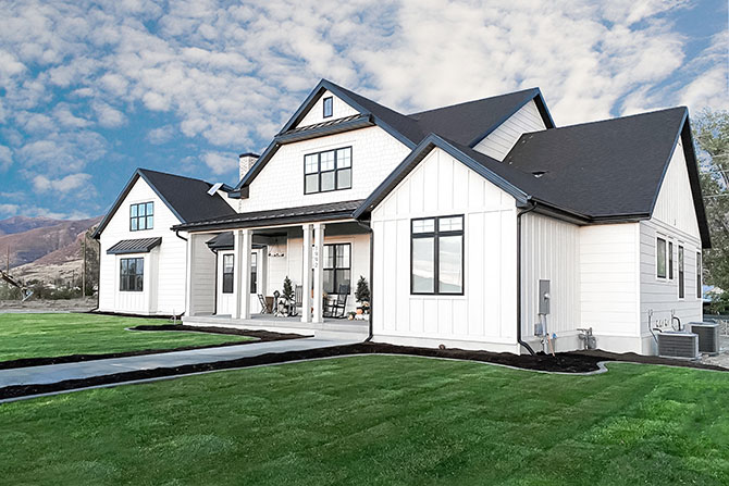 Beautiful white ranch style home with new, modern windows