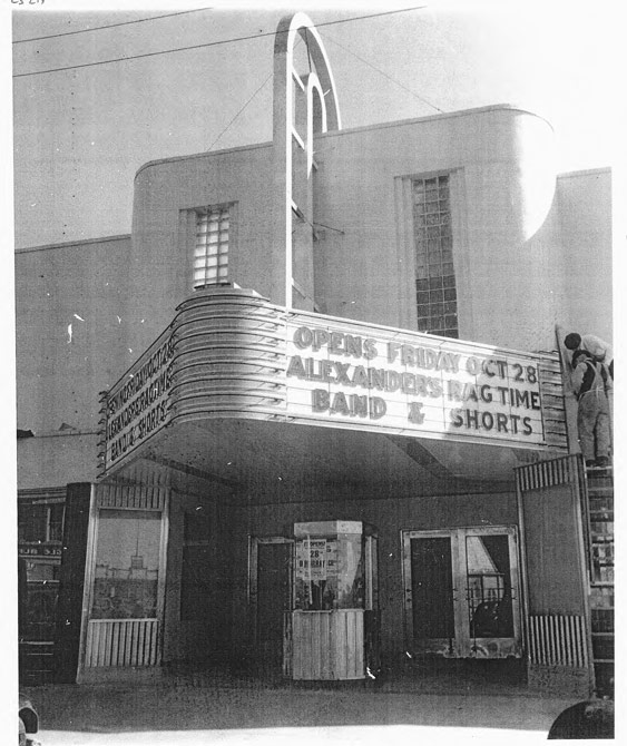 Very old photo of Murray theater marquee