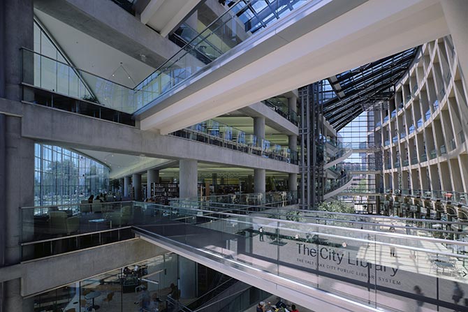 Modern architectural design of library