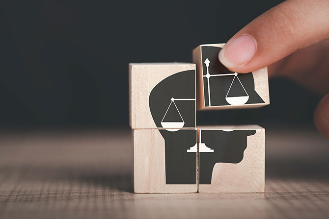 AIA Code of Ethics & Professional Conduct; Blocks forming a thoughtful silhouette